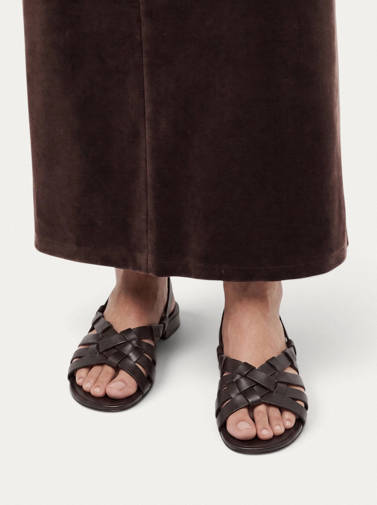 Caged Woven Slide